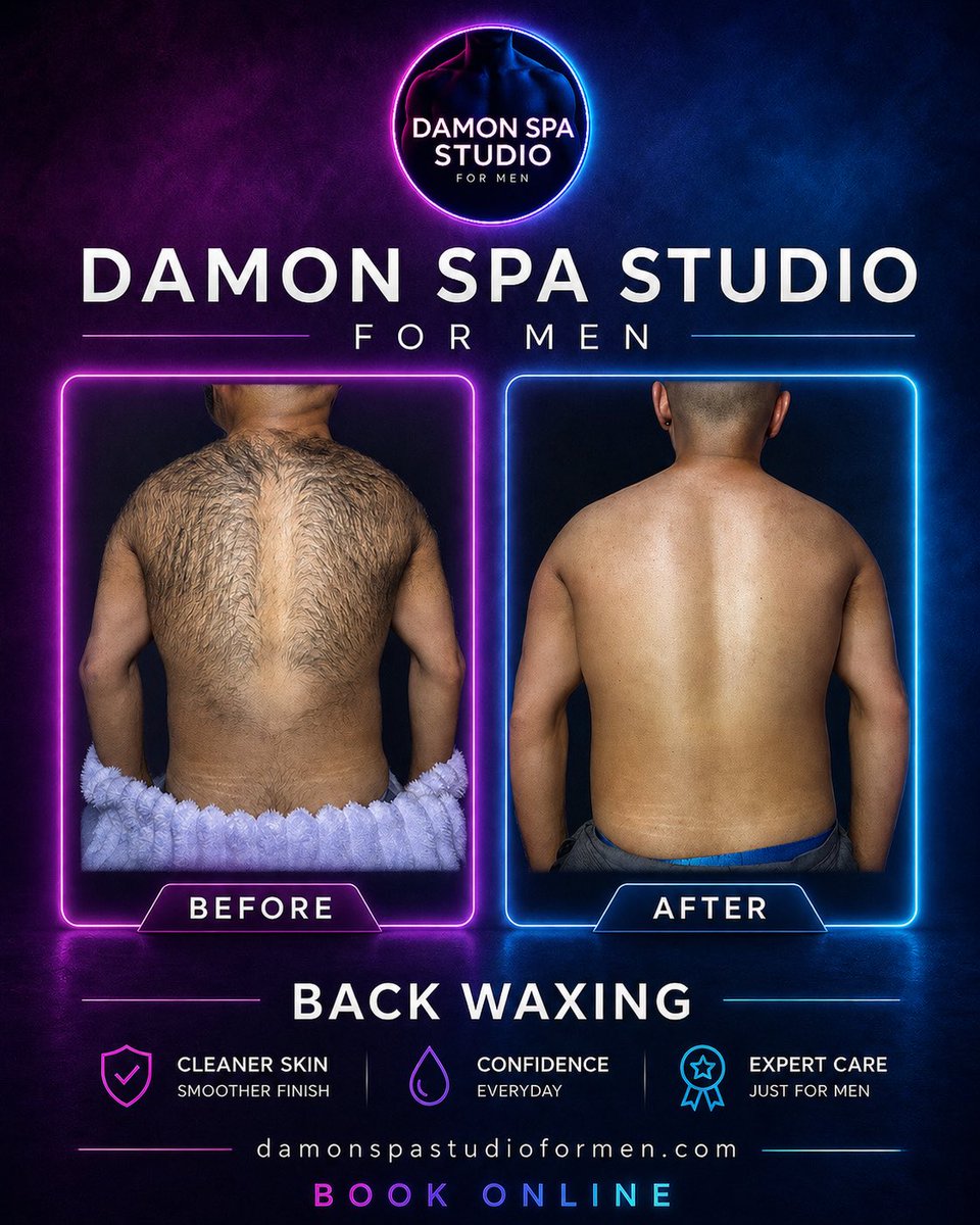 GaySpaVancouver's tweet photo. Back waxing for men in Vancouver.
Private, appointment-only service at #damonspastudioformen in the West End — near Davie Village and English Bay.
Book online: https://t.co/jVtekyFF7h
#VancouverMen #BackWax #MensWaxing #ManscapingVancouver #GayWaxing https://t.co/bwKBKaeN6z