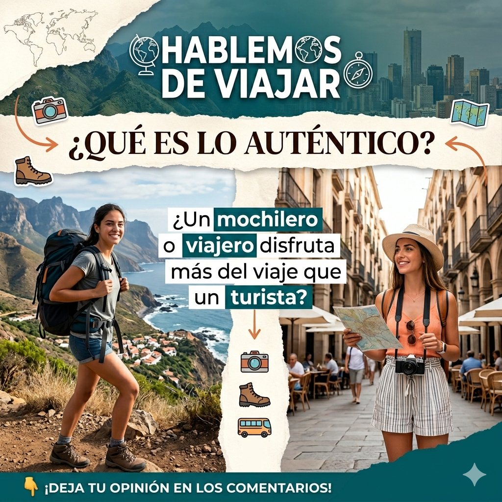 MerinoCharo's tweet photo. Hablemos de viajar 🗺
¿Que es lo auténtico?
¿Un mochilero🎒 o viajero🧳 disfruta más del viaje que un
 turista🕶?
Deja tu opinión en comentarios,
te leo👀
#viajeros #viajeras #turista #mochilero https://t.co/VPtbNpSuz3