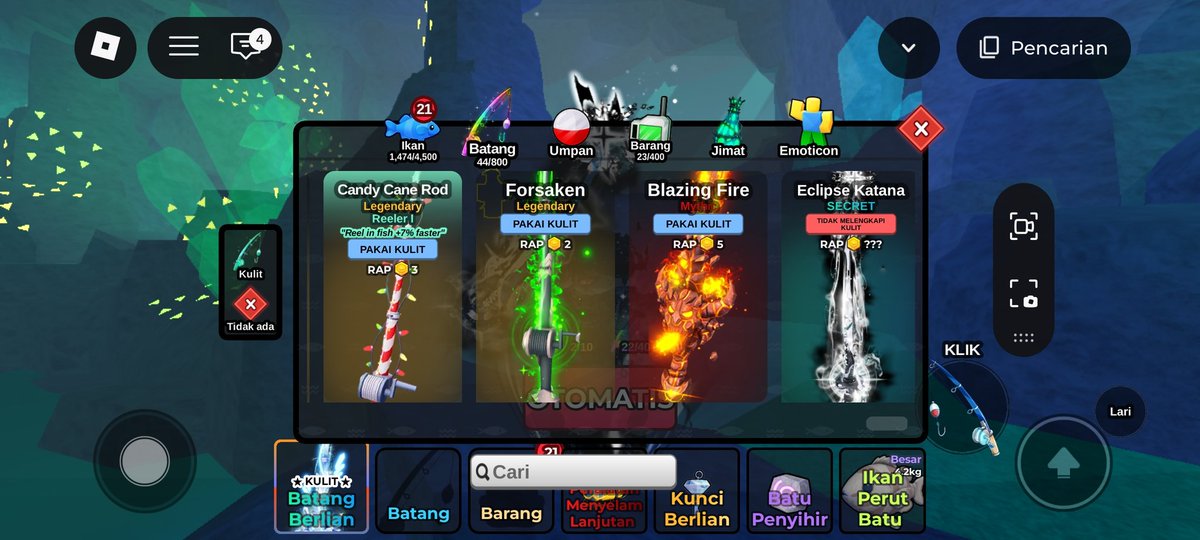 Jaestorehere's tweet photo. WTS!!!
akun roblox couple, pemakaian pribadi, udah diamond rod, skin rod lumayan ada katana, satu lagi ada parasol, sudah VIP salon akun yg kinyis, mau jual karena udah ga main roblox lagi berdua, masih ada beberapa sc yg tersisa..
let me know if you are interested. https://t.co/R0ewT5qceH