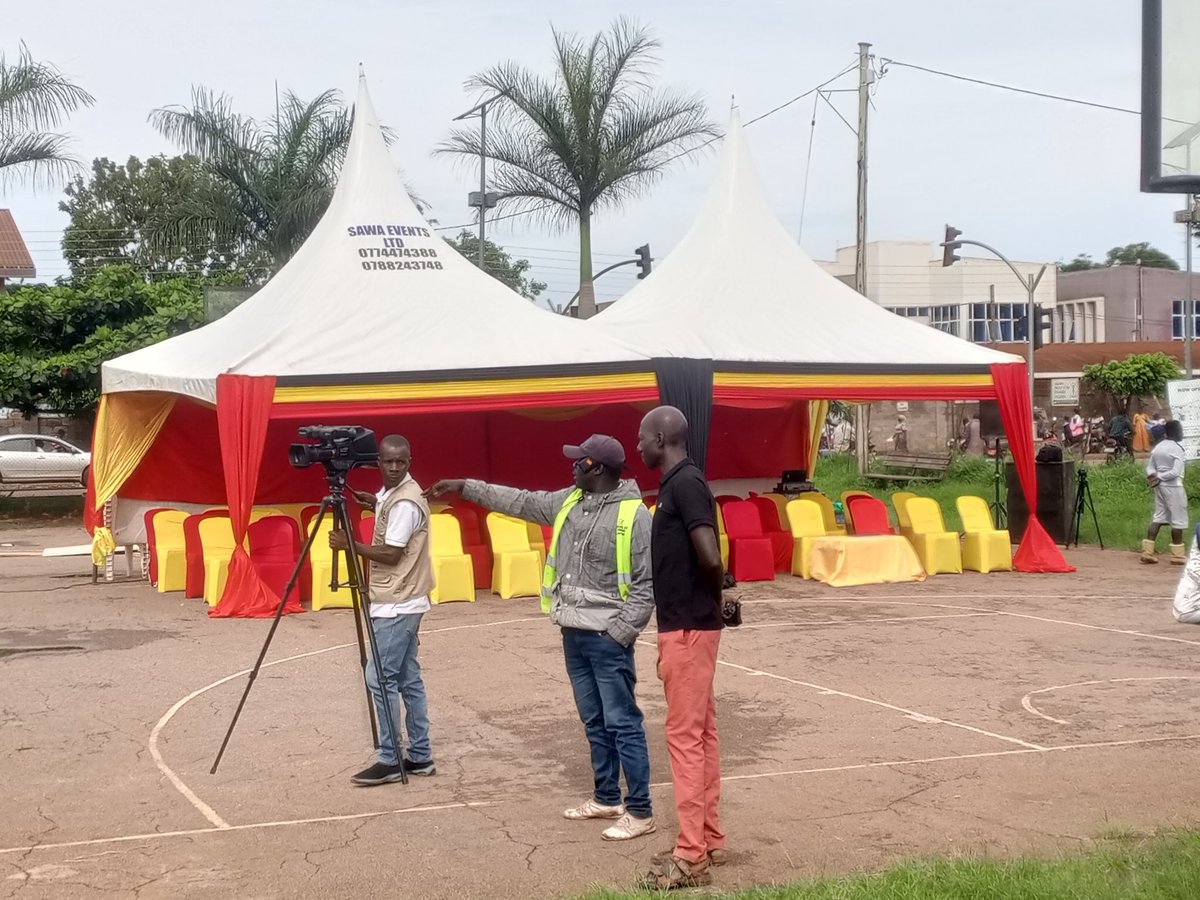 SpiceFMHoima's tweet photo. HAPPENING TODAY: The Ground breaking ceremony for Hoima Booma #AFCON27 training facility is slated to take place at the Booma Grounds this morning.

The Facility under the @Educ_SportsUg @NCSUganda1 is to be constructed by the @MODVA_UPDF Civil Engineering Brigade. https://t.co/O8qLH3jGtE