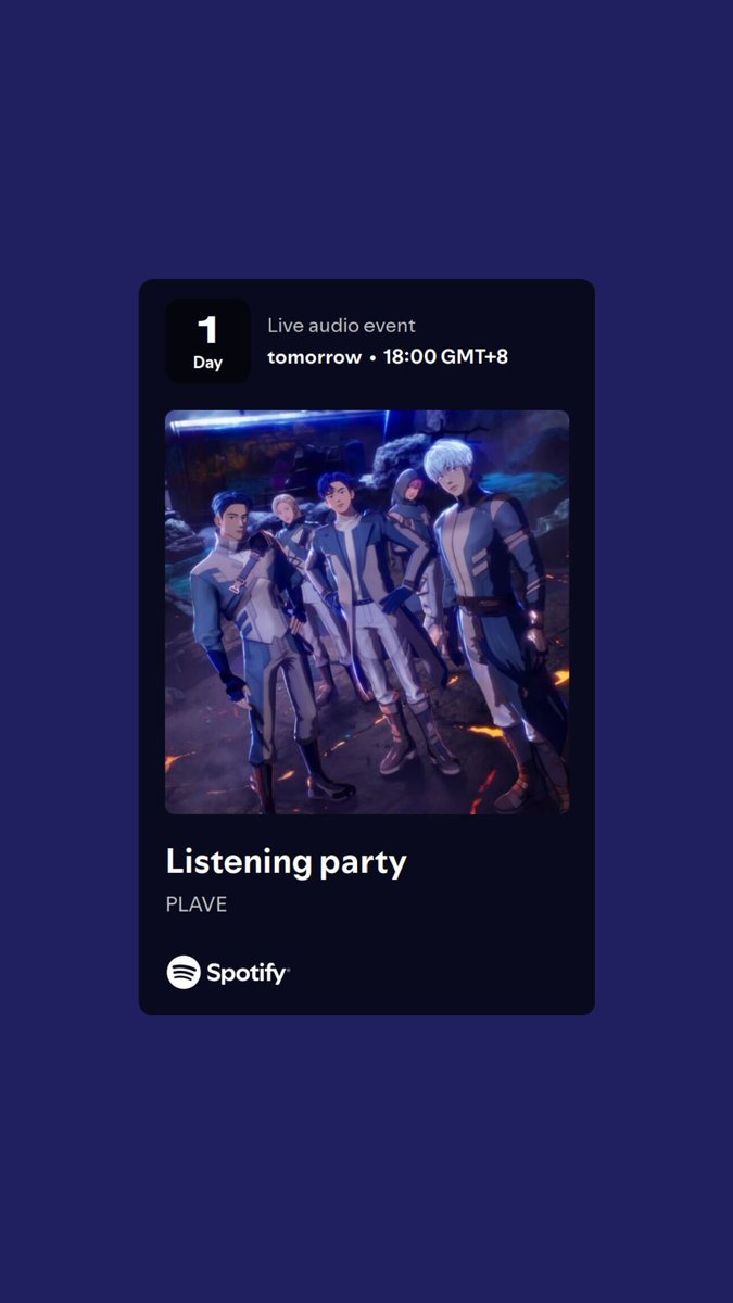 SpotifyKpop's tweet photo. one touch, one rush, headed for PLAVE's Listening Party 🏃

RSVP at the link below to join the Listening Party hosted by @plave_official now!

April 30, 7:00PM KST: https://t.co/fqTEuoGqOO https://t.co/2ZZJ4Er2F6