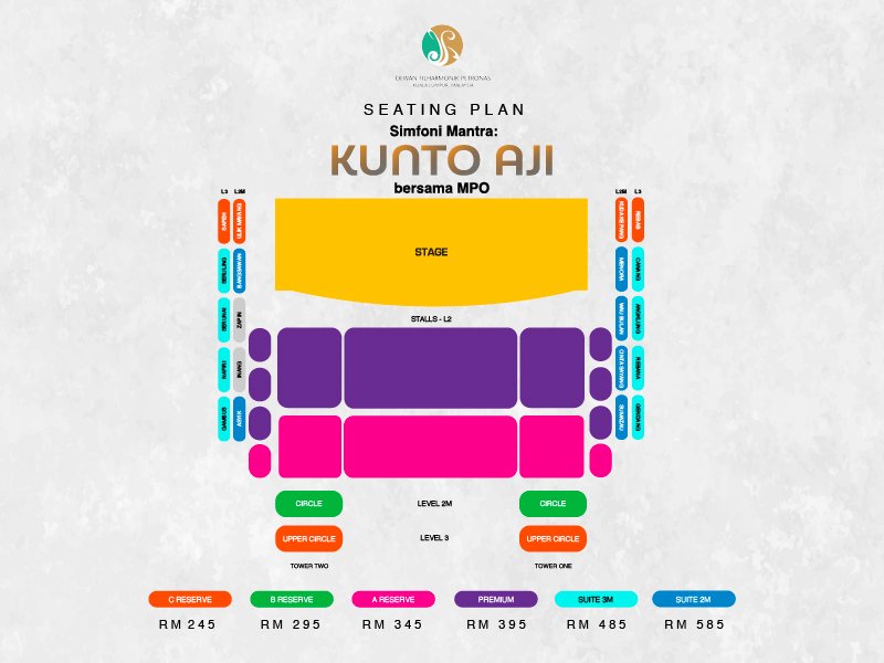 SIMFONI MANTRA : KUNTO AJI BERSAMA MPO

🗓️ 14 November 2026
📍 Dewan Filharmonik Petronas Kuala Lumpur

🎟️ RM245, RM295, RM345, RM395, RM485, RM585
🔗 dfp.com.my/simfoni-mantra…