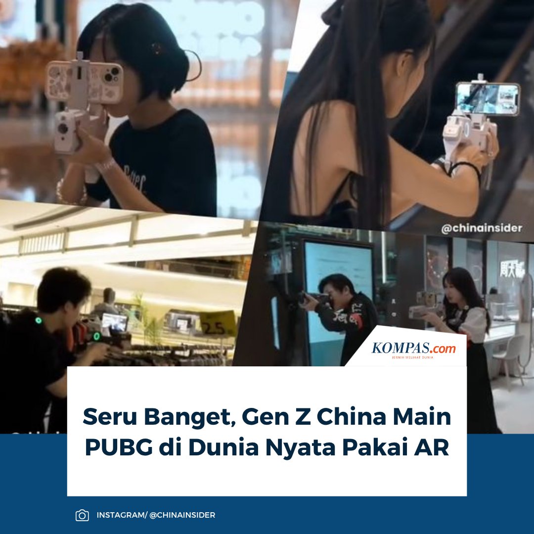 KompasTekno's tweet image. Baca di sini: tekno.kompas.com/read/2026/04/2…

Gen Z di China membawa konsep battle royale seperti mobile game PUBG ke dunia nyata dengan menyulap pusat perbelanjaan yang biasanya sepi di malam hari menjadi arena permainan ala game.

~AM #GenZ #PUBG #China