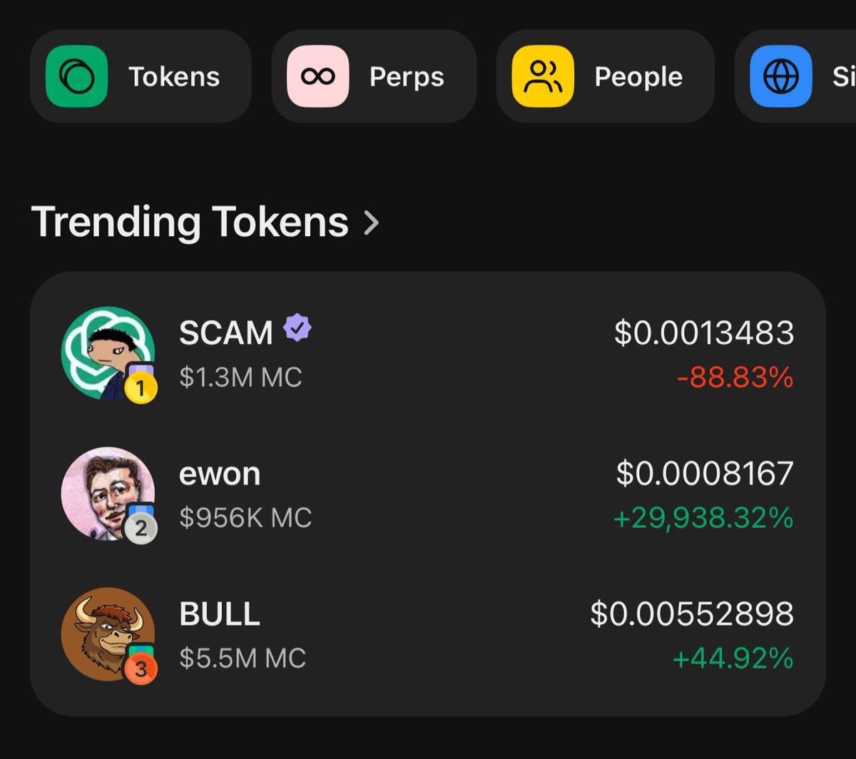 cozypront's tweet photo. Nice to see $BULL is trending on @phantom https://t.co/jWOs0RWDML