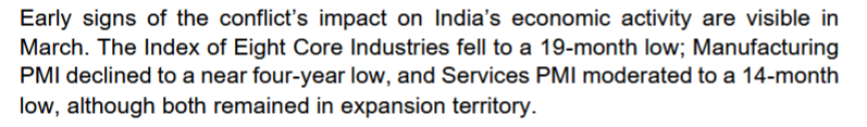 artcartel999's tweet image. Strong headwinds for India economy due to ME Conflict. Most notably, HSBC downgraded Indian equities twice in less than a month. It moved India to "Underweight" (from "Neutral" on March 31) #Nifty #FIIs #smallcap