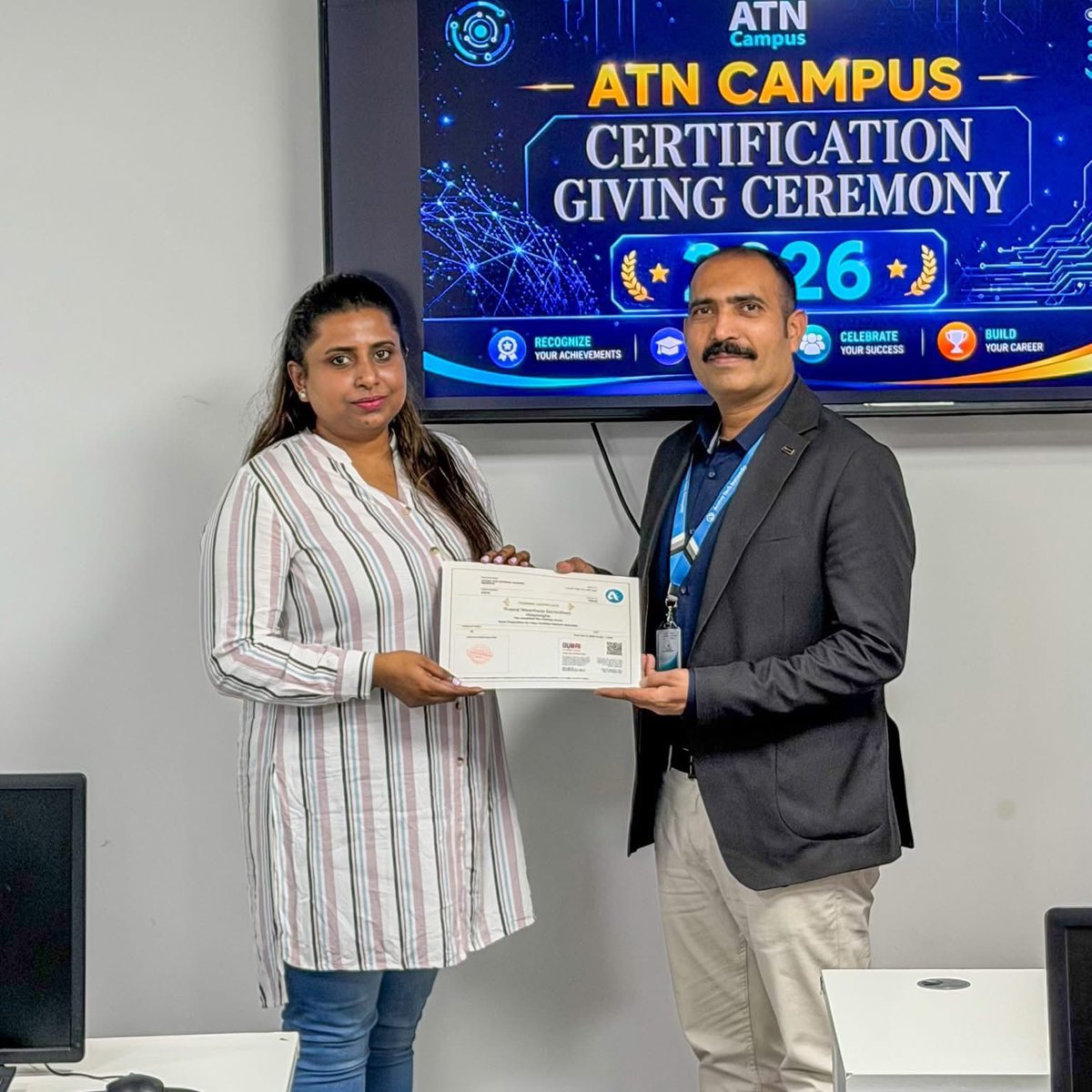 saeed_sdk's tweet image. Celebrating milestones at ATN Campus! 📷
We are thrilled to share a glimpse of our recent Certification Giving Ceremony, 
#ATNCampus #education #certification #success #DubaiLearning #ProfessionalDevelopment #growthmindset #technews #CCNA #CCNP #ceh #cybersecurity