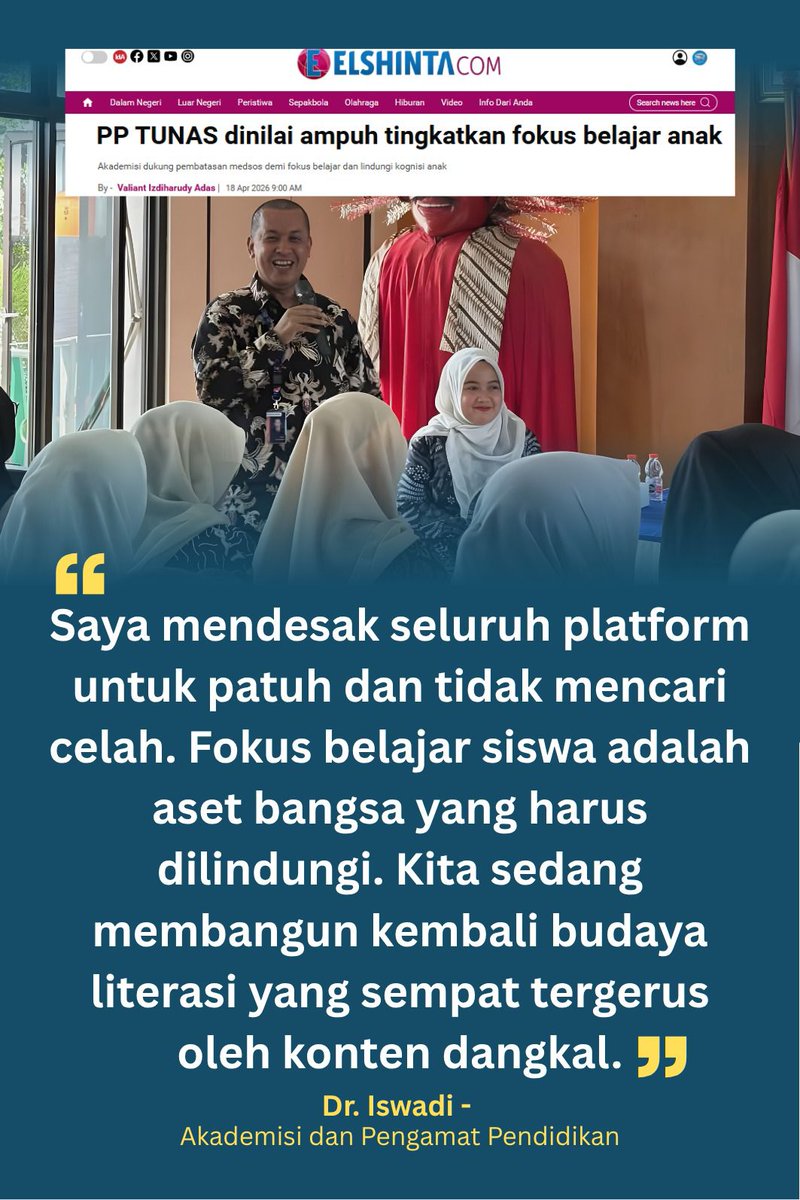 HaryZoee's tweet photo. dengan meningkatkan fokus belajar ini sama halnya kita membangun kembali budaya literasi yang sempat tergerus oleh konten dangkal
#LindungiBangsa https://t.co/L9fIZxF3uo