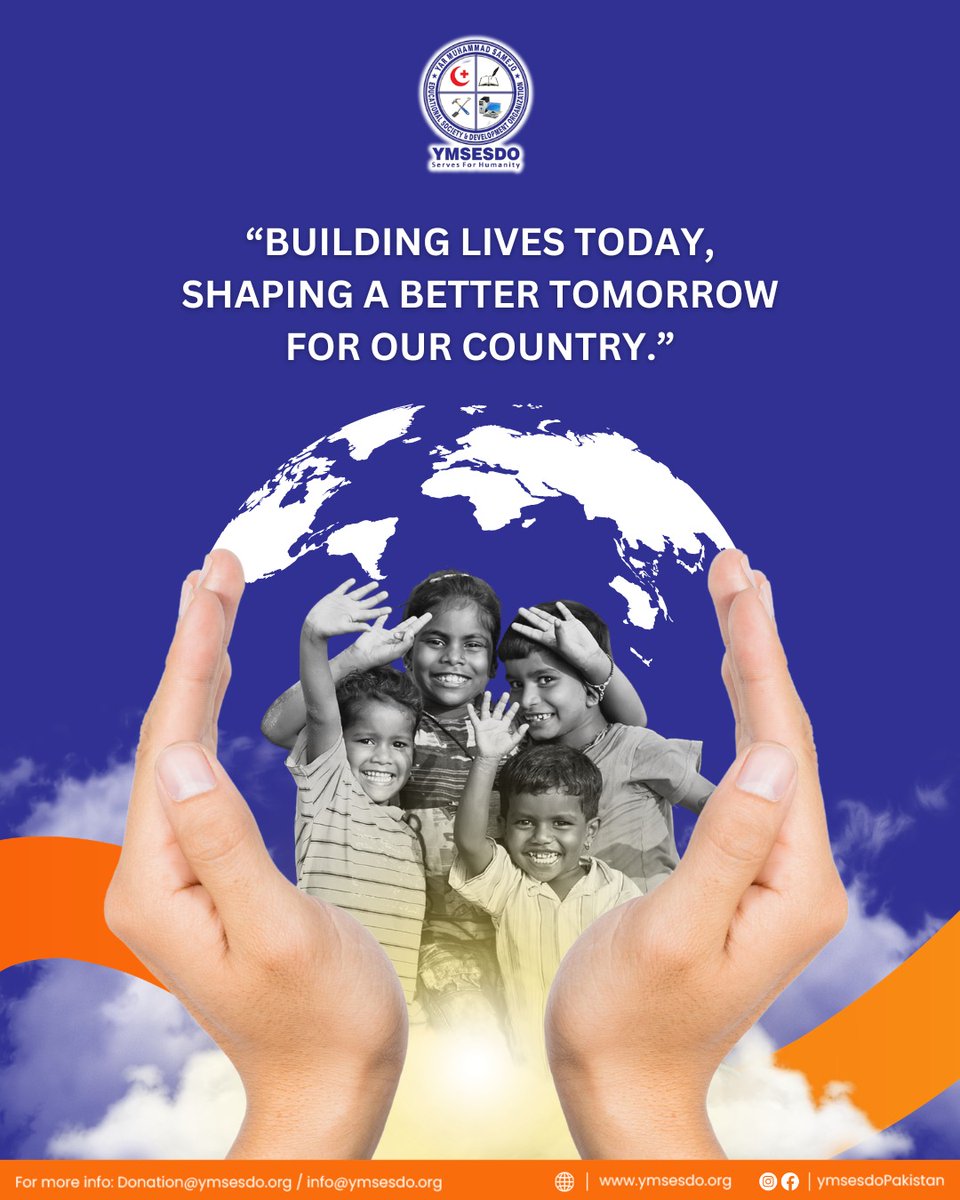 YmsesdoPakistan's tweet photo. Building lives today for a brighter, stronger tomorrow. 🌍
Together, we can create opportunities, empower communities, and shape a better future for our country.
Join hands with YMSESDO and be a part of meaningful change.

#YMSESDO #BuildingLives #BetterTomorrow #CommunityImpact https://t.co/JUTsClF1Dm