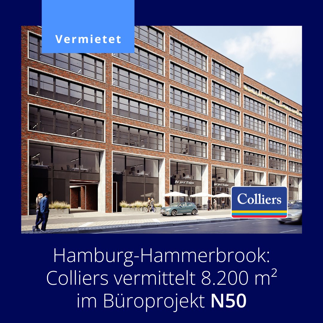 ColliersGermany's tweet photo. Erfolgreiche Vermietung für das Büroprojekt N50 in #Hamburg: Wir freuen uns über die Anmietung von rund 8.200 m² durch den Hamburger Spieleentwickler InnoGames. Eigentümer des Neubaus ist May &amp; Co. Colliers war vermittelnd tätig. https://t.co/mIG1qSioRO