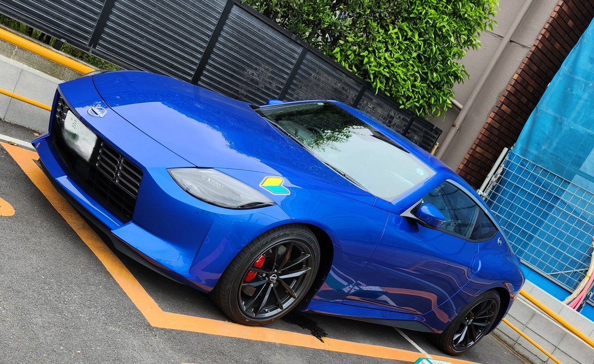 しゅ…しゅごい…RZ34の初心者マーク＋品川ナンバー！ にしても、青の