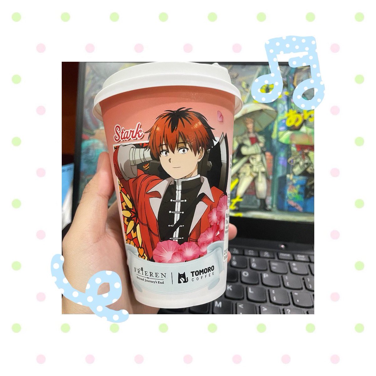 yamik's tweet image. GUESS WHO GOT THEIR FRIEREN X TOMORO DRINK ❓❓ #ME 🌸____🍀☝🏻☝🏻 i got matcha jasmine milk tea and SURPRiSiNGLY  it’s not THAT bad (for someone who doesn’t like matcha ^~^) i like it??? ok??? 👀🌀💬🫧🪻☁️🌍🪽🦋