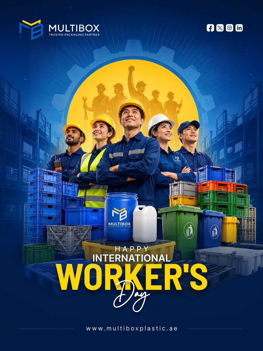 MultiboxPlastic's tweet image. Happy International Workers’ Day!✨
Today, we honour the hardworking individuals who power industries, build progress, and keep businesses moving forward.
.
#InternationalWorkersDay #May1 #Multibox