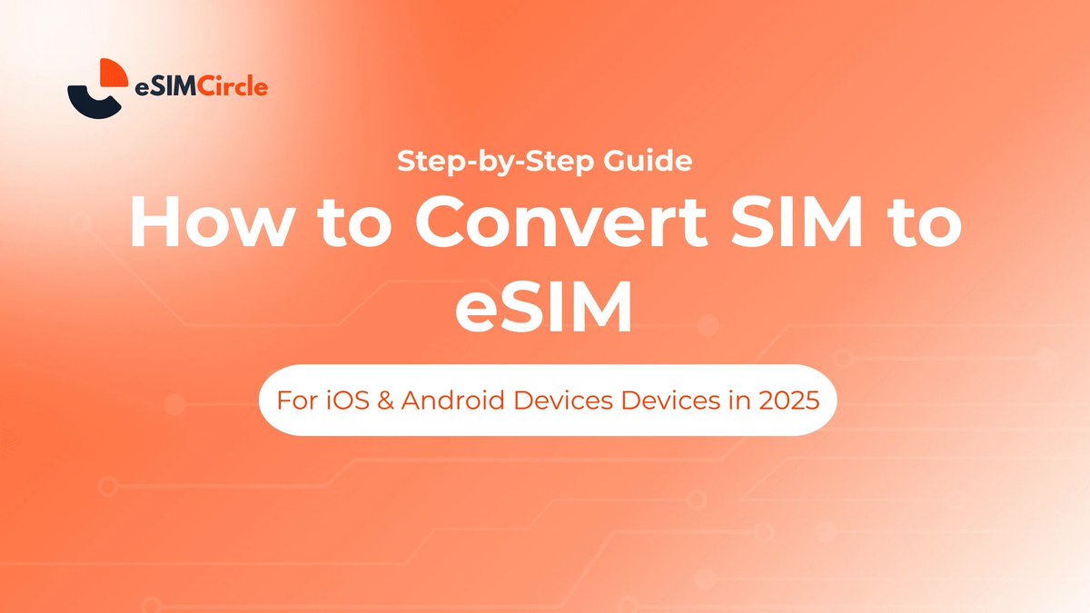 esim_circle's tweet image. Convert SIM → eSIM in minutes: check device + carrier support, then scan your carrier QR/activation code in settings (iPhone/Android/Samsung). Many carriers let you do it remotely, and you can still run dual SIM (eSIM + physical) for travel. #esimcircle #travelesim #esim #iPhone