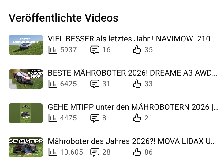 Tech_Floyd's tweet photo. Mähroboter kommen im Moment sehr gut bei euch an. Ich hab noch mindestens 4 weitere Reviews dazu in den nächsten Tagen / Wochen. Schaut gerne mal rein ✌🏼

https://t.co/lEUolYv0nH https://t.co/BpMclQlxDd