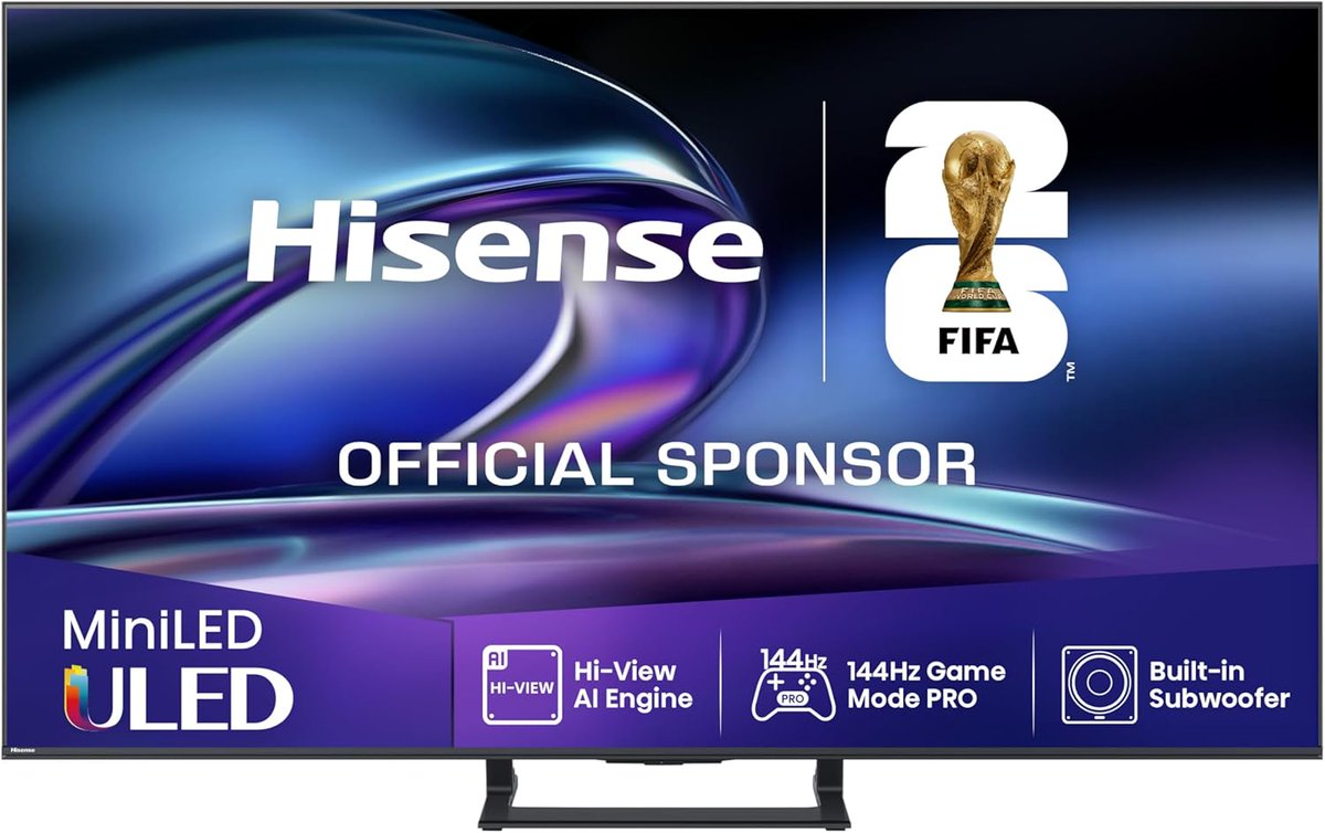 barato_lo's tweet image. Hisense  65E8Q - Mini LED Smart TV, Quantum Dot, 144Hz, Subwoofer Integrado,  Dolby Vision IQ &amp;amp; Dolby Atmos, Full Array Local Dimming, Procesador  Hi-View Engine
✅509,00€
❌949,00€
#triburn #hisense #mundialdefútbol #mundialfifa2026 
amzn.to/4d1toRc