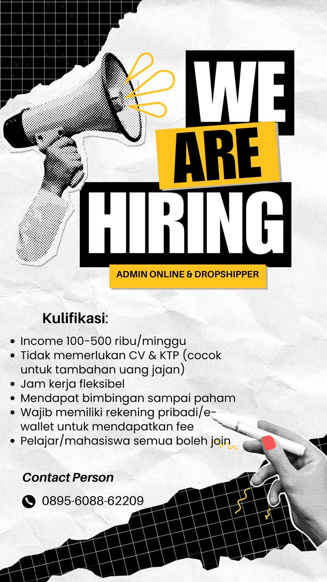 orgcntiik's tweet photo. @27tralier hai kak aku open freelance nih kamu bisa jd admin online dan dropshipper yang uangnya lumayan buat nambah jajan, ga scam yaa dan bisa wfh 🫶✨️ https://t.co/XXVVmUph7U