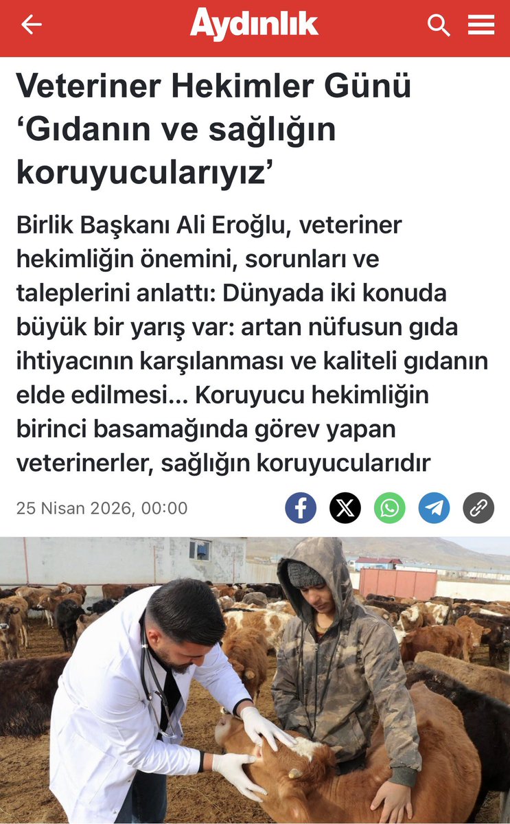 Türk Veteriner Hekimleri Birliği tweet media