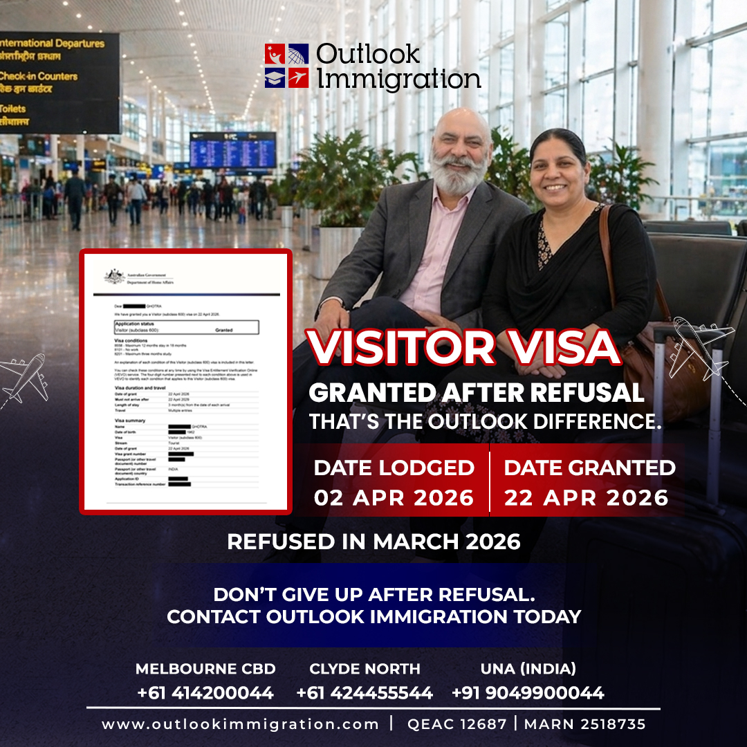 OutlookImmi's tweet image. ❌➡️✅ Refused to Granted – That’s the Outlook Difference!

#VisitorVisa #Subclass600 #VisaGranted #RefusedToGranted #VisaRefusal #AustraliaImmigration #TouristVisaAustralia #VisaSuccess #MigrationAgentAustralia #MARARegistered #SecondChance #OutlookImmigration