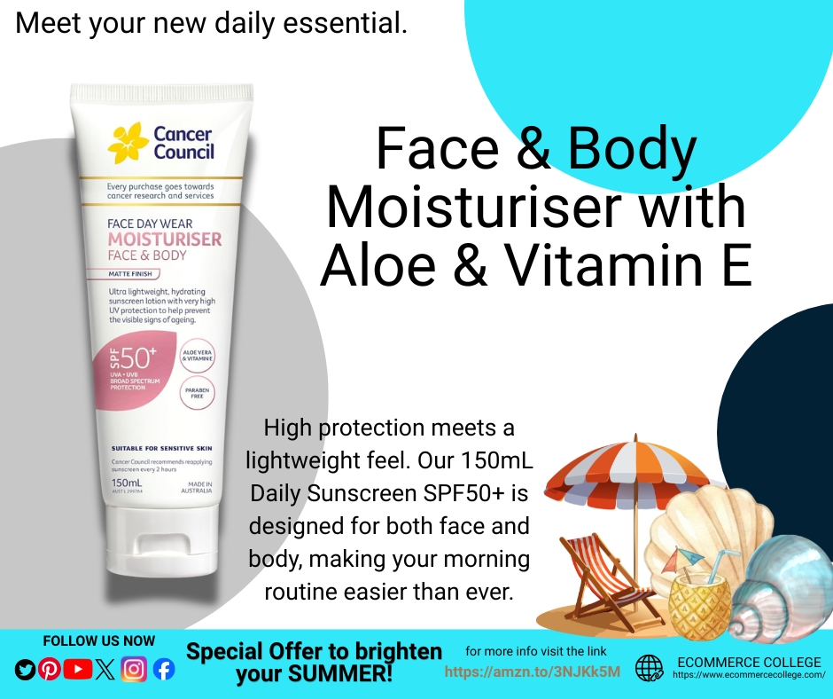 maxinekneub's tweet image. Daily Essential Shield. ☀️

Make Cancer Council 150mL Daily Sunscreen SPF50 your morning ritual. High protection for every day. 

Shop here: amzn.to/3NJKk5M

#CancerCouncil #SPF50 #SunProtection #SkinSafety #DailySunscreen
#Affiliate