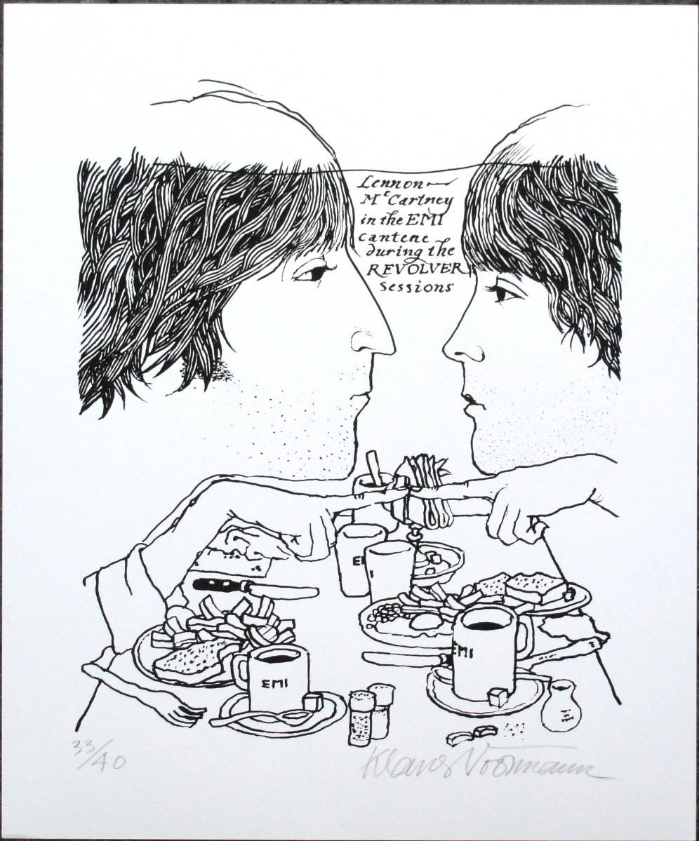 FrankMalfitano's tweet image. PAINTINGS OF THE DAY: Happy 88th 🎂to #German #artist #musician #KlausVoorman here’s some of his #1960s #artwork #sketches of his friends #TheBeatles