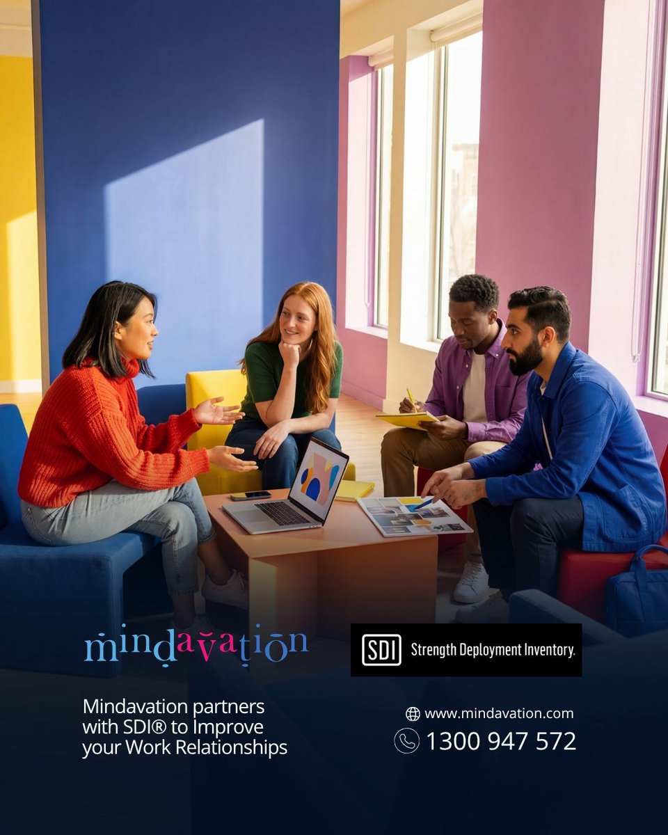 Mindavation's tweet image. Mindavation is now an official 𝐒𝐃𝐈® partner and assessment facilitator in Australia. 

Contact us today to learn more.
mindavation.com/2026/04/22/min… 

Call: 1300 947 572

#Mindavation #Leadership #CorporateTraining #HR #PeopleDevelopment, #StrengthDeploymentInventory