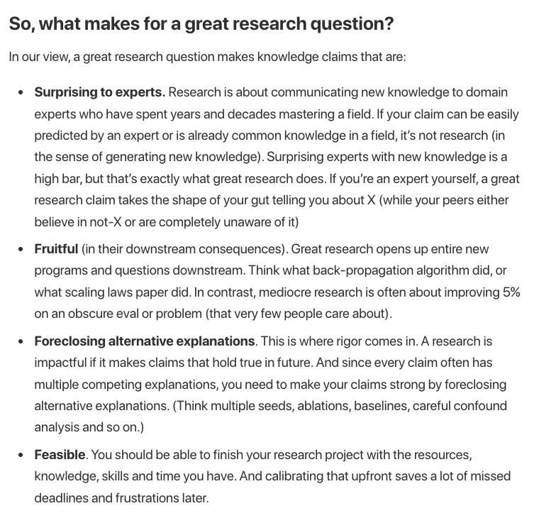 lossfunk's tweet photo. Attributes of a great research question

[new post] 👇 https://t.co/juNgFQlI3a