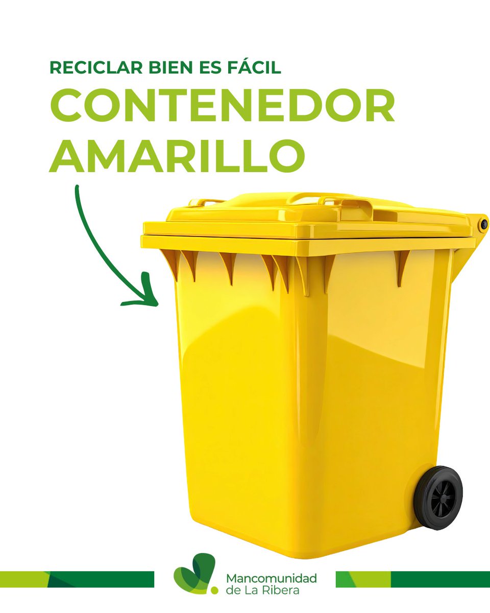 mancoribera's tweet photo. ♻️ 𝗥𝗲𝗰𝗶𝗰𝗹𝗮𝗿 𝗯𝗶𝗲𝗻 𝗲𝘀 𝗳𝗮́𝗰𝗶𝗹: 𝗵𝗼𝘆 𝗻𝗼𝘀 𝗲𝗻𝗳𝗼𝗰𝗮𝗺𝗼𝘀 𝗲𝗻 𝗲𝗹 𝗰𝗼𝗻𝘁𝗲𝗻𝗲𝗱𝗼𝗿 𝗔𝗠𝗔𝗥𝗜𝗟𝗟𝗢

¿𝗤𝘂𝗲́ 𝘃𝗮 𝗮𝗾𝘂𝗶́?

✔️ Botellas de plástico
✔️ Latas
✔️ Briks

¿𝗤𝘂𝗲́ 𝗡𝗢 𝘃𝗮?
❌ Juguetes
❌ Cubos de plástico
❌ Pañales

#Reciclaje https://t.co/GYLaqz7Ft2