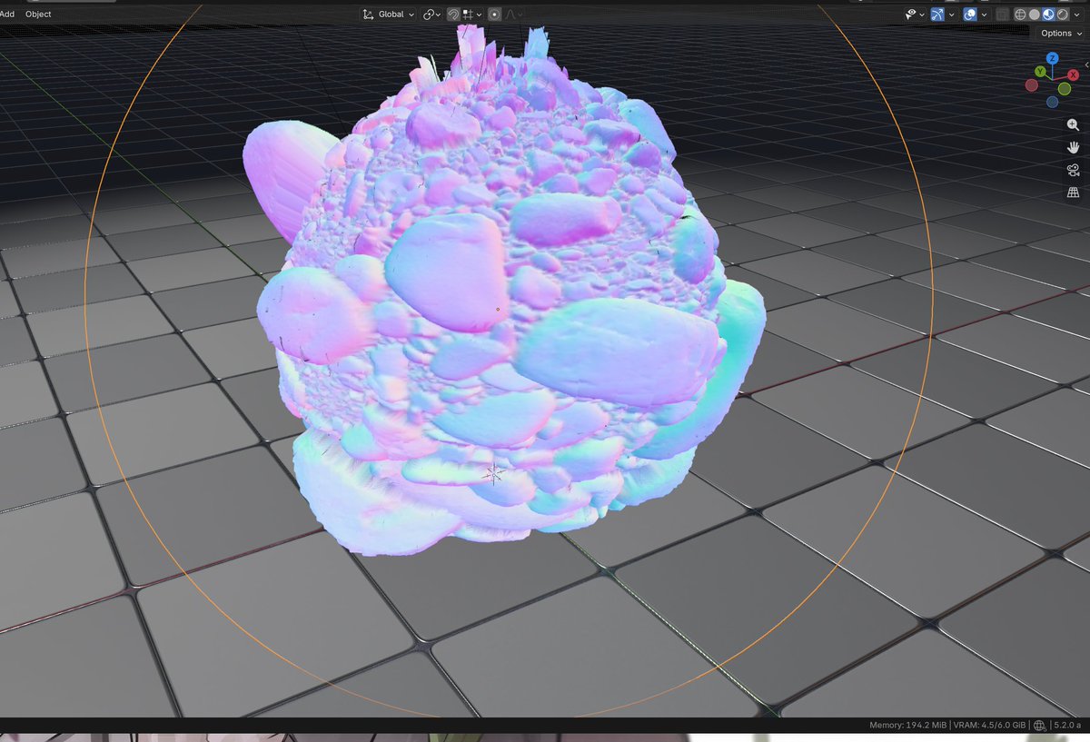 blueish0930's tweet photo. https://t.co/vJOMZlyNot

Inspired by this video, interesting effect but it's super slow. 24 raymarching steps and 6 bisection steps. Also use 2 newton steps for correct the uvwt in the prism.
#b3d #SPOM #shader https://t.co/7israCgUcn