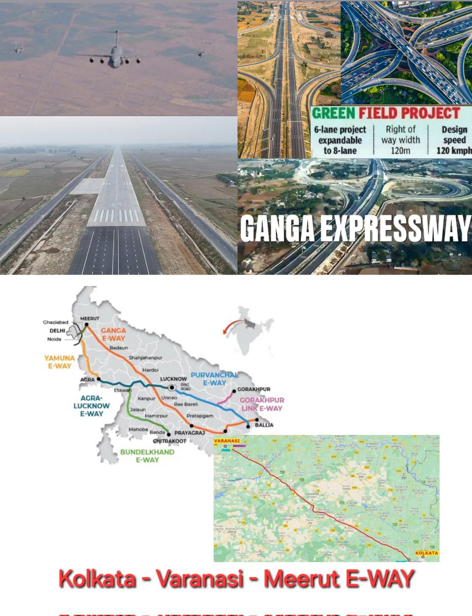 MridulB76822205's tweet image. POSITIVE NEWS

" #GangaExpressway &amp;amp; #KolkataRanchiVaranashiMeerutExpressway. "

#Connectivity: The KING of PROSPERITIES  

[ #Requirement : Silchar-Agartala-Dhaka-Kolkata-Expressway  ]  

@PMOIndia 
@nitin_gadkari @DrSJaishankar @nsitharaman