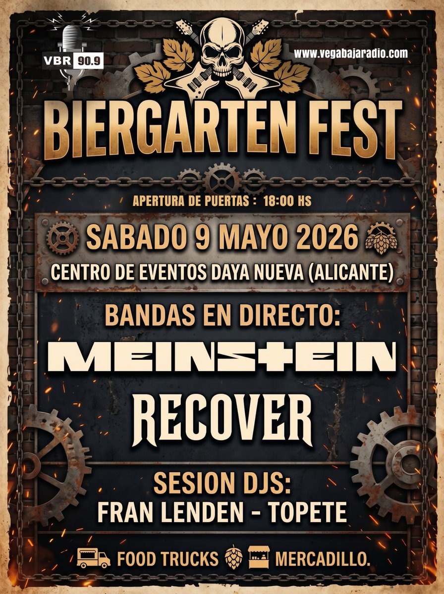 recover_band_es's tweet photo. ¡No te pierdas nuestro debut! 🎉 
El sábado 9 de mayo en Daya Nueva. 🎸 https://t.co/YqN7JhTkc2