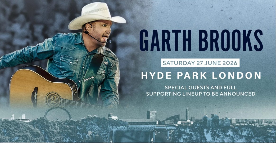 RissaKinara's tweet image. 🔥 Tickets On Sale Now!

British Summer Time with Garth Brooks

📅 Sat · Jun 27 · 2:00 PM
🏟️ Hyde Park, London

Buy Tickets 🎟️ prf.hn/l/lQdVj0A/

#BritishSummerTime #BST #GarthBrooks #ConcertTickets