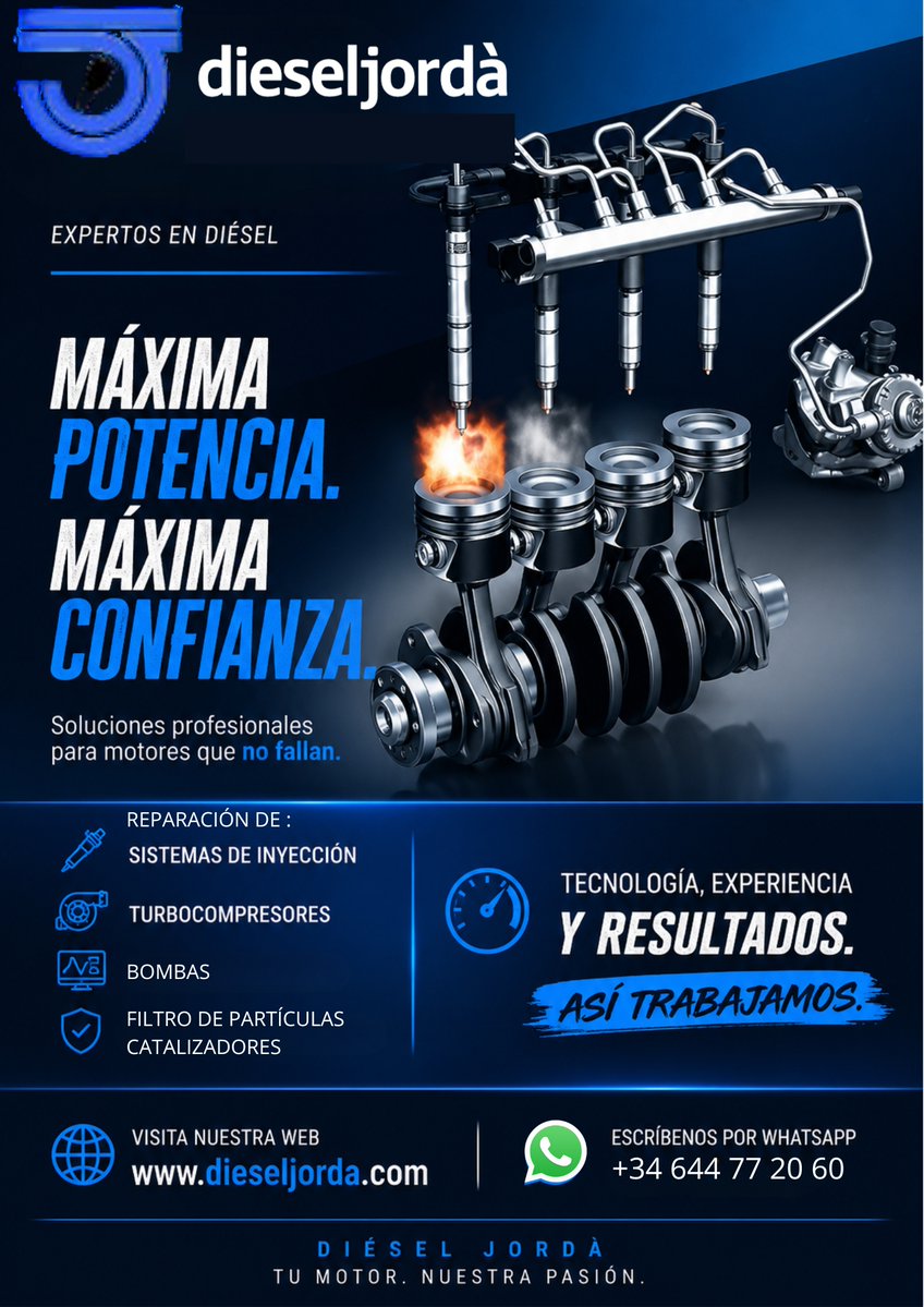 DieselJorda's tweet image. 🔧 Máxima potencia. Máxima confianza.
Soluciones diésel que no fallan. 🚛⚙️

#DieselJorda #MotoresDiesel #Rendimiento #Automoción