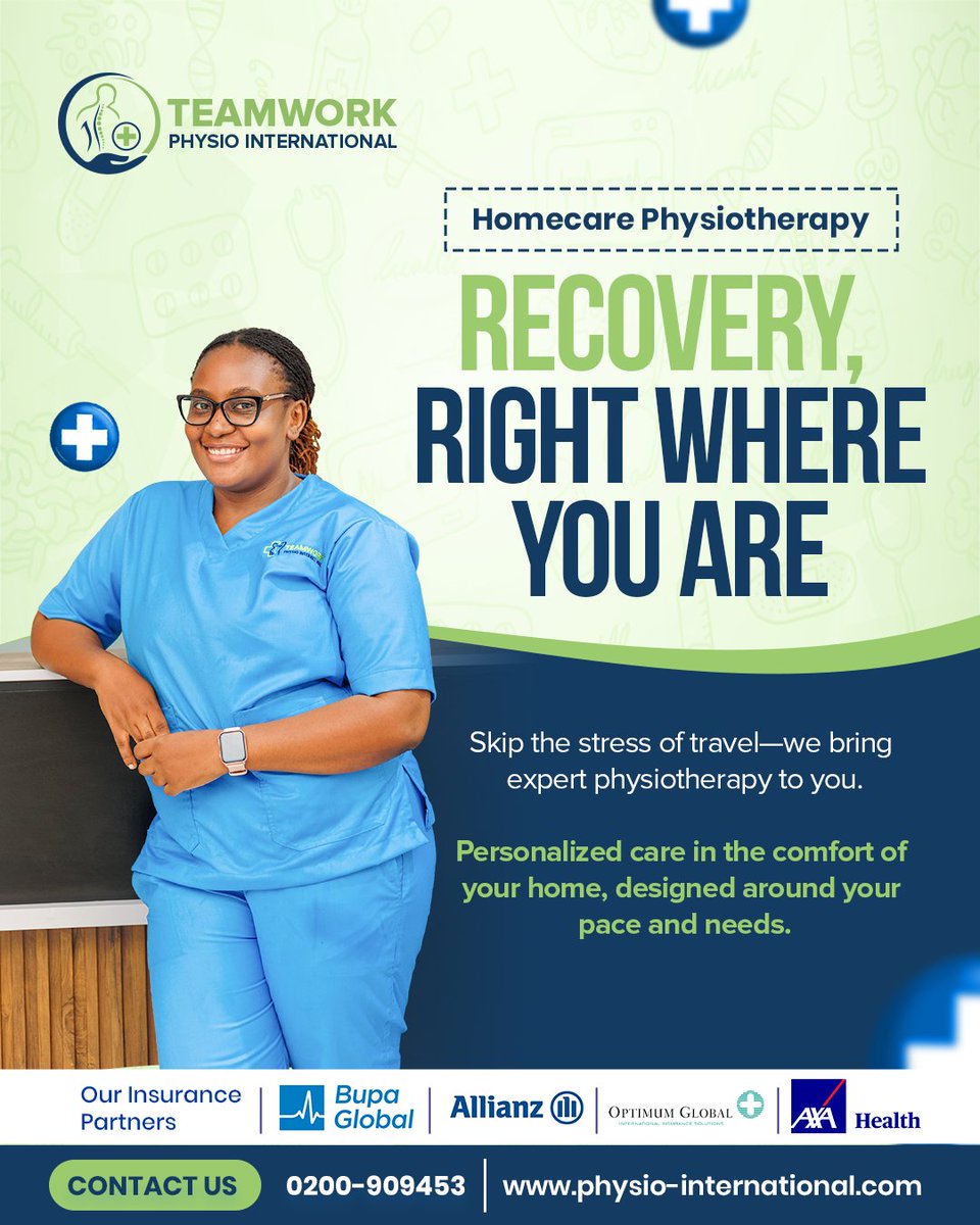 PhysioTeamwork's tweet photo. Recovery doesn’t have to wait—get expert physiotherapy right where you are with Homecare Physiotherapy.

Start your recovery journey today.
📞 0200-909453
🌐 https://t.co/gUNetaQch0

#HomecarePhysio #RecoveryAtHome #TeamworkPhysio #Rehabilitation #ConvenientCare https://t.co/JHWLO6PgpY