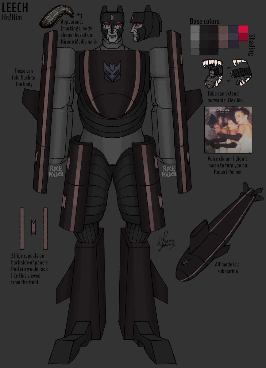Raydanteral's tweet photo. #transformers #tfoc I'll fill in those placeholders later..... anyways redid Leech's ref! He needed it! https://t.co/HKYQKaCWSa