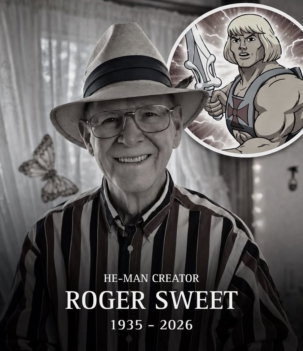 Base4ever's tweet image. Der Spielzeuggestalter und Schöpfer von He-Man, Roger Sweet, ist leider im Alter von 91 Jahren nach einem mehrjährigen Kampf gegen Demenz verstorben.
Danke für alles 🙏🏻🕯🖤
#RIP #RIPLegend
#MotU #MastersOfTheUniverse