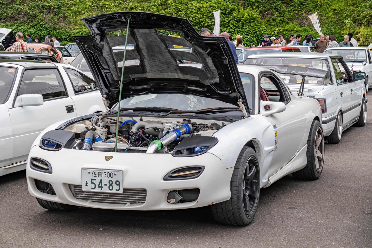 white_sevenFD's tweet photo. 仕様変更して初めての有料ミーティング参加
 #fd3s  #Mazda  #link  #bridgeport  #両面ブリッジポート #rx7 https://t.co/GLnorSVCSq
