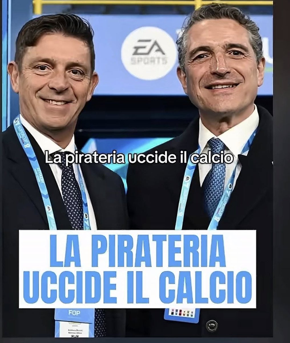 Boboj29's tweet photo. Ora la smetterà quel testicolo di De Siervo a dire un giorno si e l'altro pure che e' la pirateria che rovina il calcio , quando sono loro stessi i colpevoli https://t.co/PNi0Zxf5ND