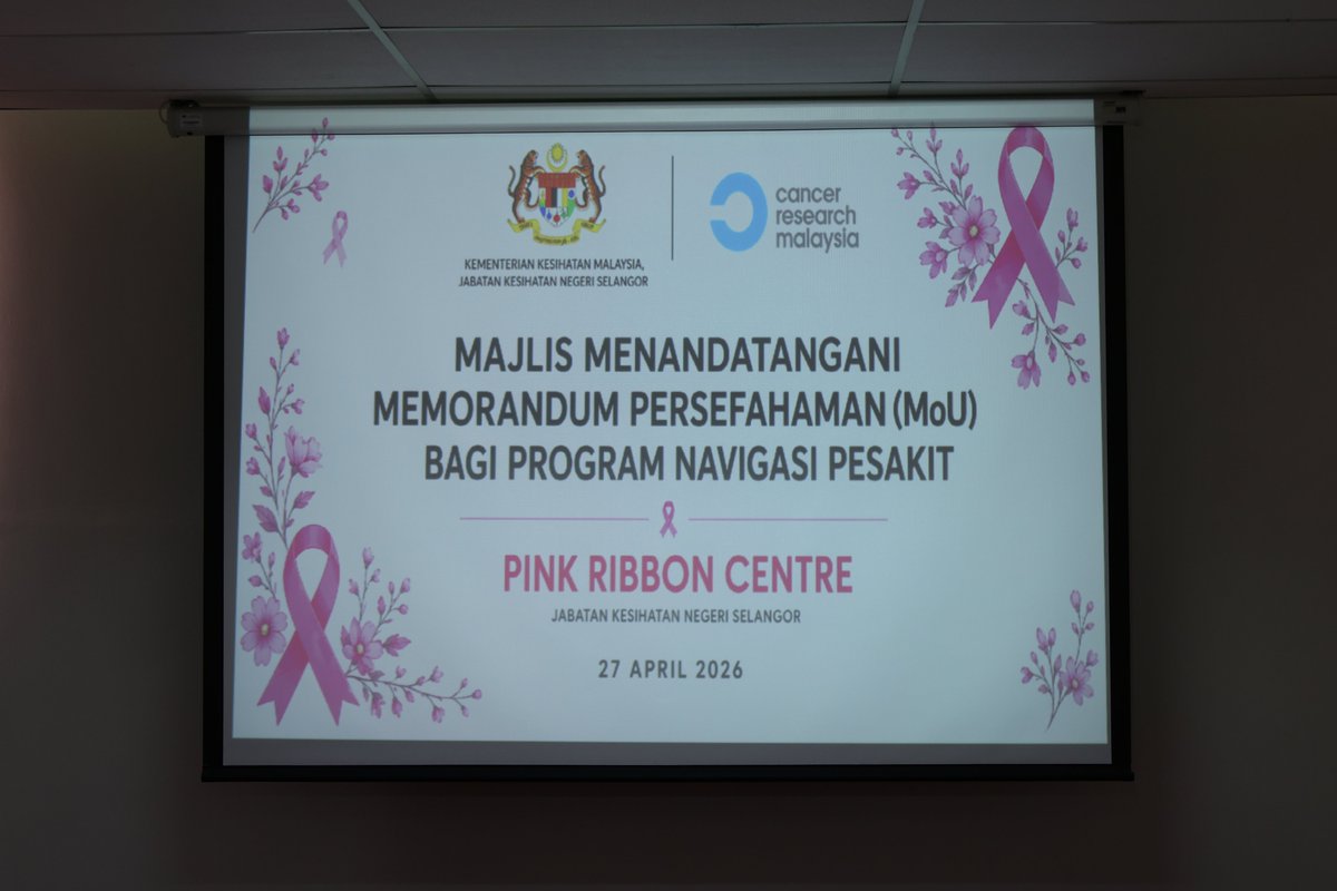 reversecancer's tweet photo. CRMY signs MoU with 6 Selangor hospitals to expand the NORA model, via Pink Ribbon Centres, to guide #BreastCancer patients seamlessly from diagnosis to treatment, breaking barriers to life‑saving care.
Read more: https://t.co/w9xDxtbvJv
@KKMPutrajaya 
#CancerResearch #cancercare https://t.co/IjB15tvRjC