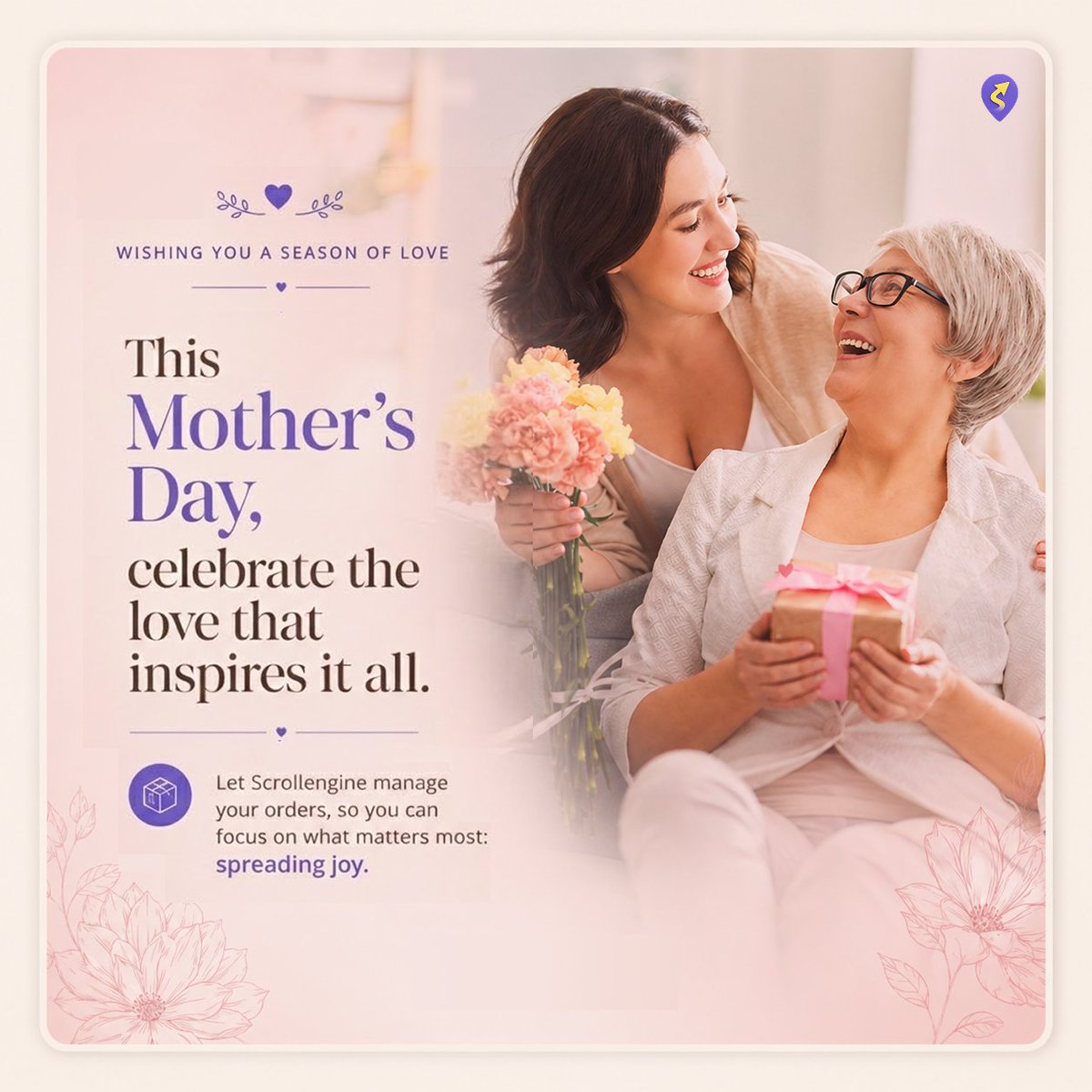 scrollengine's tweet photo. This Mother’s Day, celebrate the love that inspires it all. 💜

From thoughtful gifts to meaningful moments, businesses help make every celebration special.

Let Scrollengine simplify your orders, so you can focus on spreading joy.

#MothersDay #Scrollengine #LocalDelivery https://t.co/nVKiZts8Zh