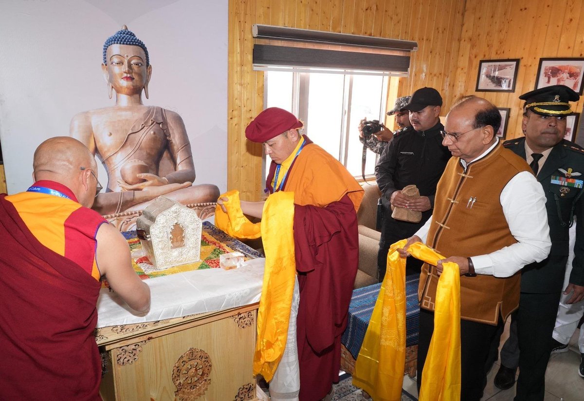 🙏 Sacred rituals &amp; prayers mark the arrival of the Holy Relics of Tathagata Buddha at <a href="/LehAirport/">Kushok Bakula Rinpoche Airport, Leh</a> 

India prepares for the historic public exposition. 🪔

📅 1-14 May 2026 | Jivetsal, Choglamsar, Leh

<a href="/MinOfCultureGoI/">Ministry of Culture</a> <a href="/lg_ladakh/">LG Ladakh</a> <a href="/IbcWorldOrg/">International Buddhist Confederation (IBC)</a>

#TathagataRelics #Ladakh #Buddha