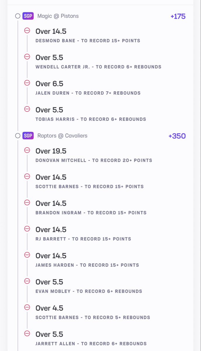 PropGlitch's tweet photo. Who sells this 18 Leg Parlay?💔🤑
#NBAPLAYOFFS https://t.co/v4Xyfg9p0O
