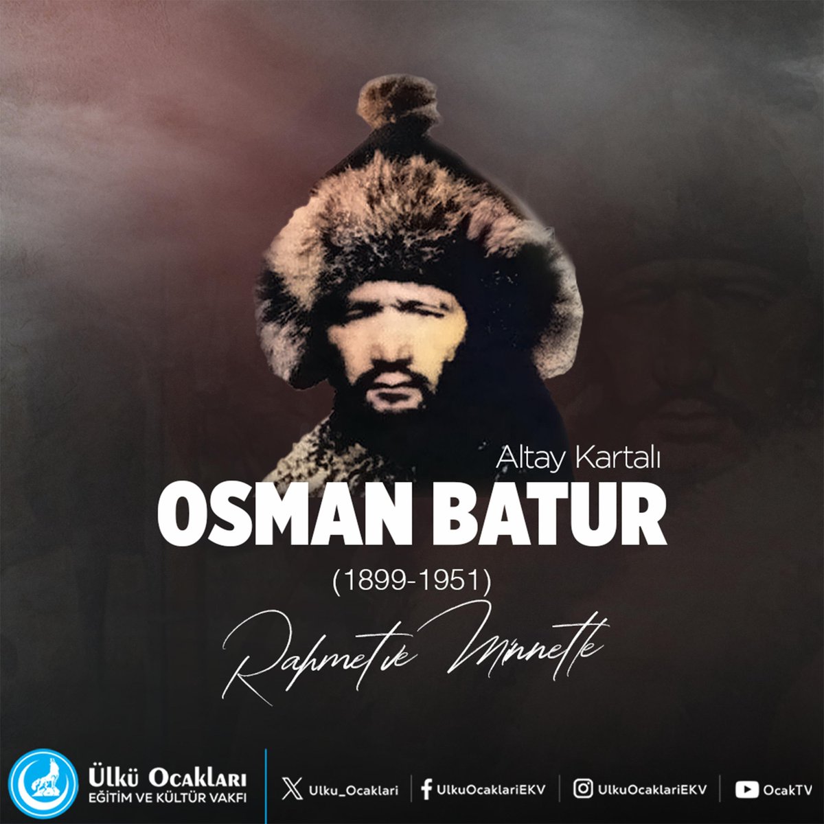 Altay Kartalı Osman BATUR’u şehit edilişinin yıl dönümünde rahmet ve minnetle anıyoruz.
Ruhu şad, mekanı cennet olsun.