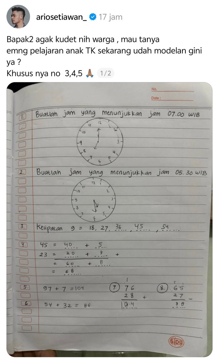 serius tanya, pelajaran anak tk sekarang emg kaya gitu ya?