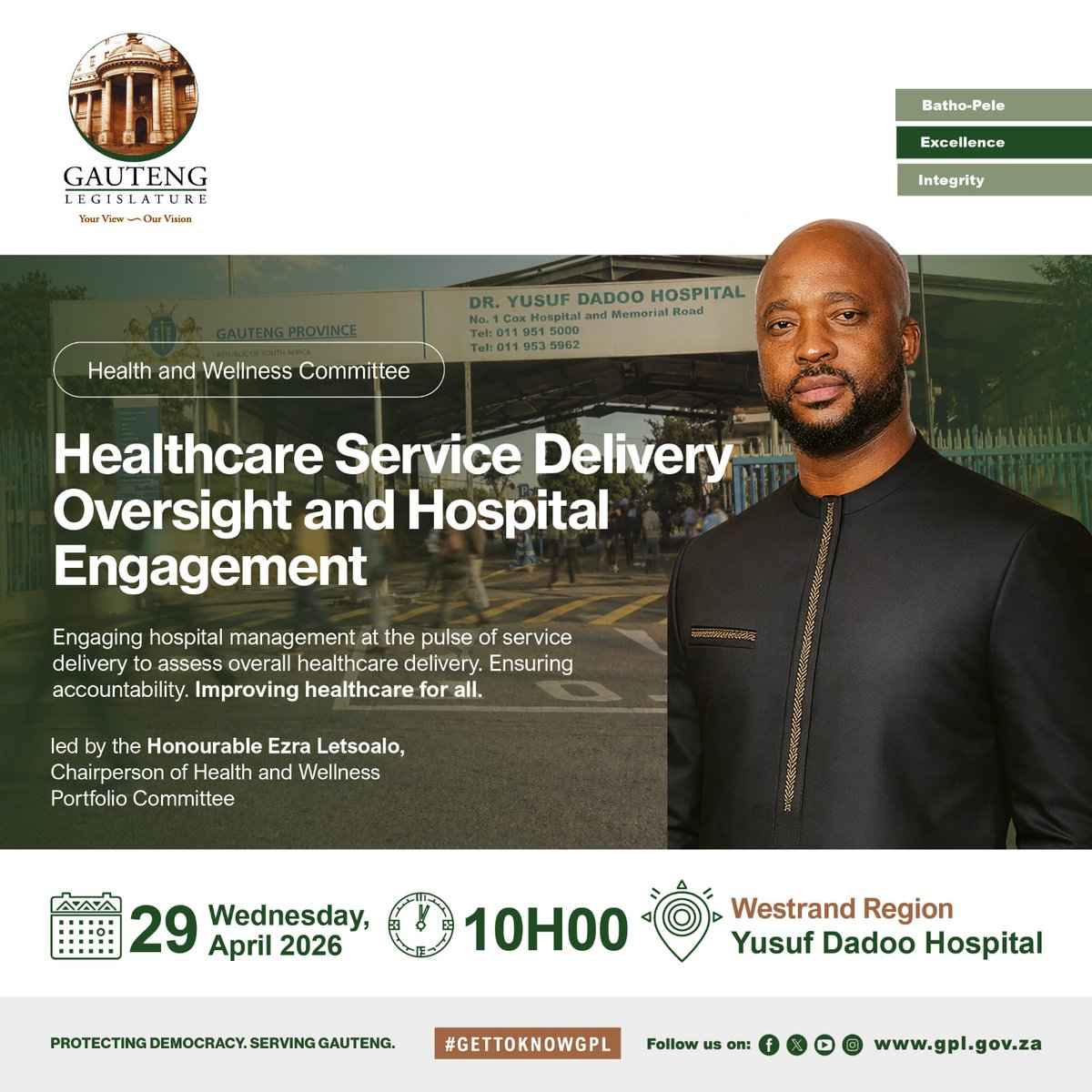 GPLegislature's tweet image. Health &amp;amp; Wellness Committee Oversight Visit

Engaging hospital management at the pulse of service delivery to assess overall healthcare delivery.

Ensuring accountability. Improving healthcare for all.

#GPL #GettoknowGPL