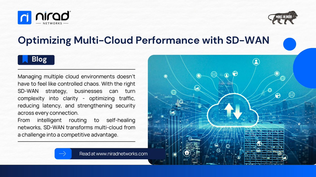 NiradNetworks's tweet photo. Multi-cloud brings flexibility, but also performance and security challenges.
SD-WAN simplifies it with smarter routing, better reliability, and centralized control across environments.

Read the full blog: https://t.co/4PcQYHnkd5 https://t.co/Nflf6xYp40