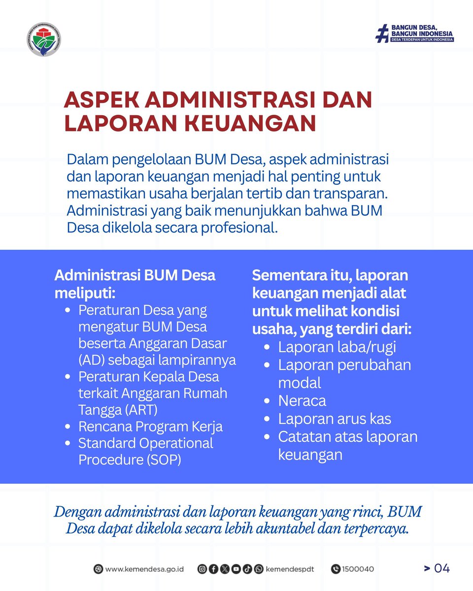 Sobat Desa, membangun ekonomi desa nggak bisa setengah-setengah.

BUM Desa hadir untuk mengelola potensi desa agar lebih produktif dan berdampak bagi masyarakat. Oleh karena itu, penting memastikan BUM Desa benar-benar berjalan dan punya unit usaha yang aktif.