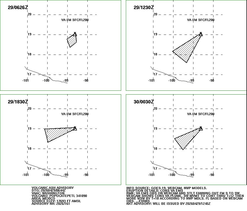 WashVAAC's tweet image. The latest #ash advisory for #Popocatépetl #volcano in #Mexico: ospo.noaa.gov/VAAC/ARCH26/PO…