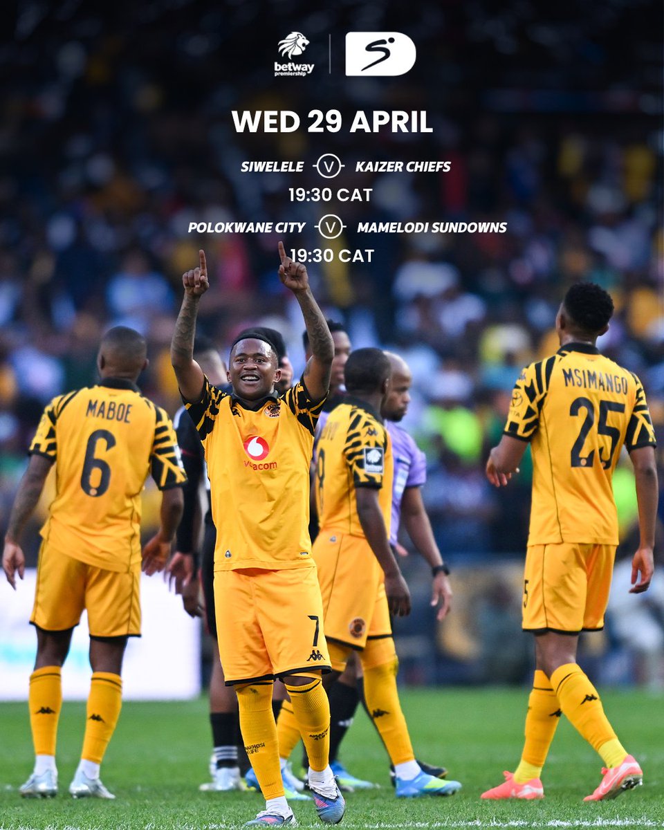 Kaizer Chiefs and Sundowns take center stage in the #BetwayPrem tonight.

#SSDiski