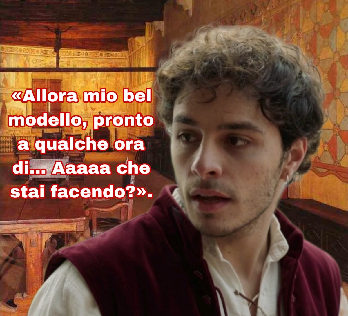 _sarcasticraven's tweet photo. Buondì carissimə tuttə e ben tornatə in questa nuova puntata de "gli spoiler brutti della #simuelart " che anticipano il capitolo di domani.

Ci vediamo giovedì dalle 10:00 in poi sull'app arancione per un nuovo capitolo dei Simuel rinascimentali. Vi aspetto 💙 https://t.co/SQ3i7ExmFQ