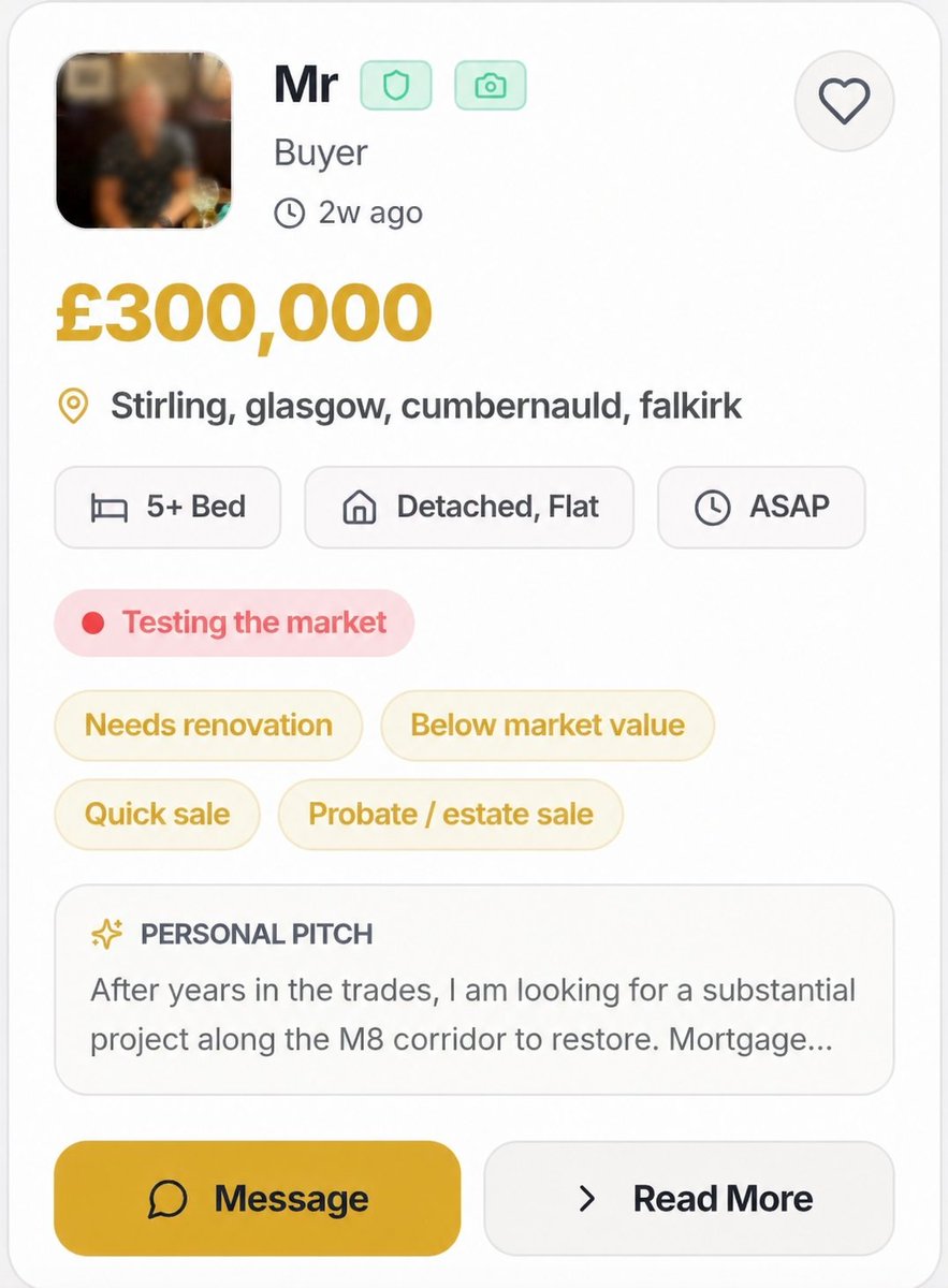 🚨 Buyer £300K

5+ bed – Stirling / Glasgow / Cumbernauld / Falkirk
Detached or flat

Renovation / quick sale / probate

👉 pineapplenest.co.uk